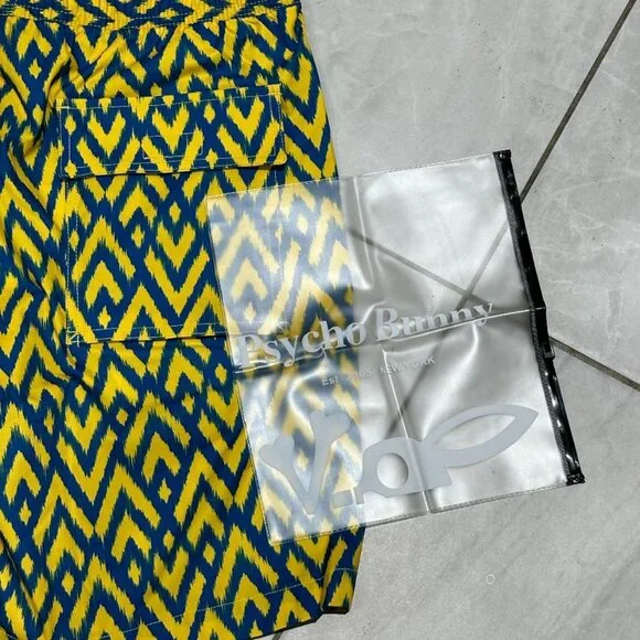 NWT $95 Psycho Bunny Board Shorts/Swim Trunks Size Large